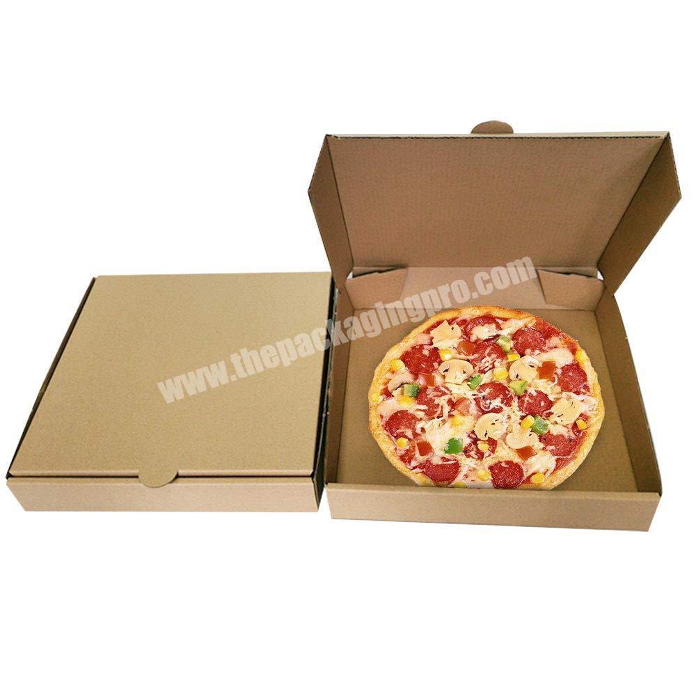 Cheap 16 10 inches Premium Kraft Paperboard Corrugated Lock Corner Take Out Containers Packing Boxes Bakery Pizza Boxes Box