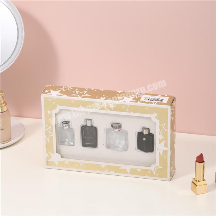 OEM ODM custom luxury perfume box cardboard packaging gift box with transparency window