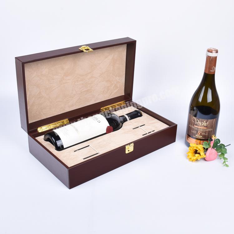 Luxury Custom Pu Leather Wine Gift Packing Box With Accessories