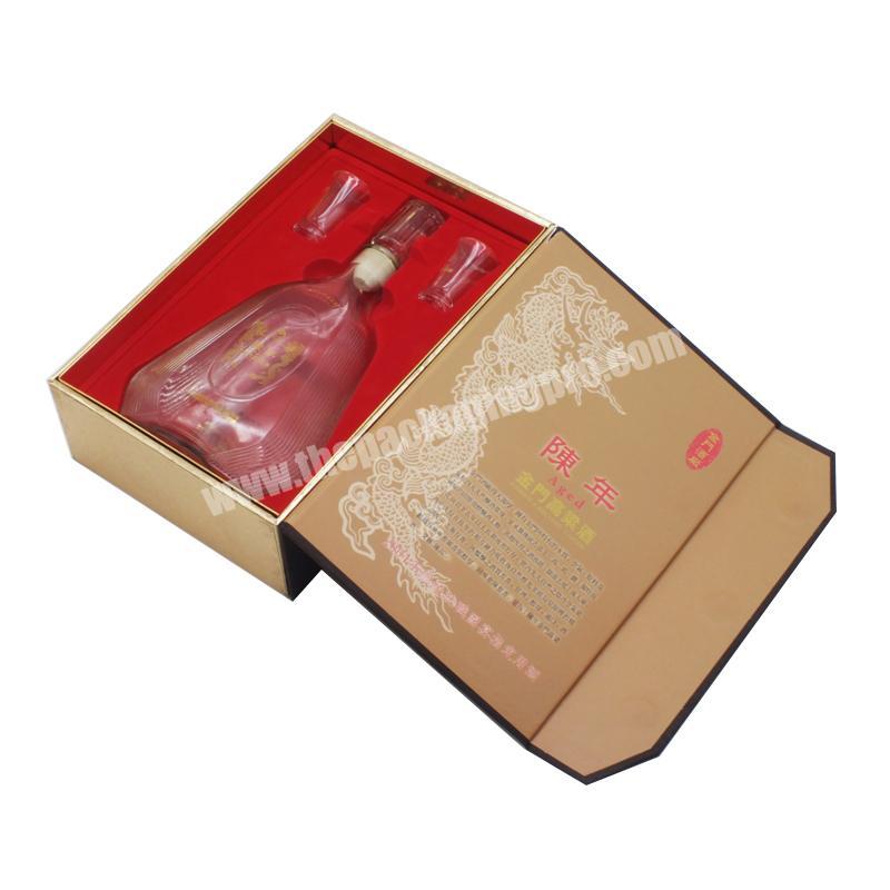 Luxury Red Wine Manufacture Cardboard Packaging Wine Box