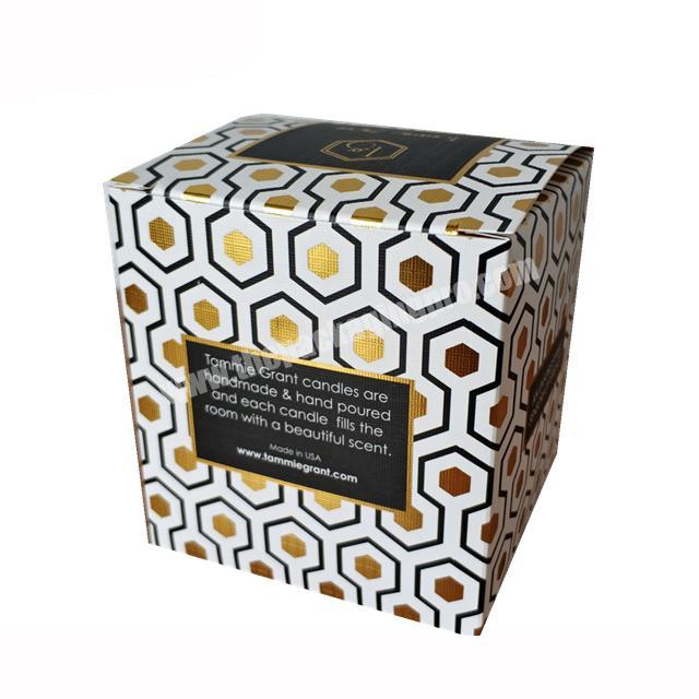 Luxury Design With All Around Gold Foil Stamped and Special Effect Appearance Luxury Candle Box