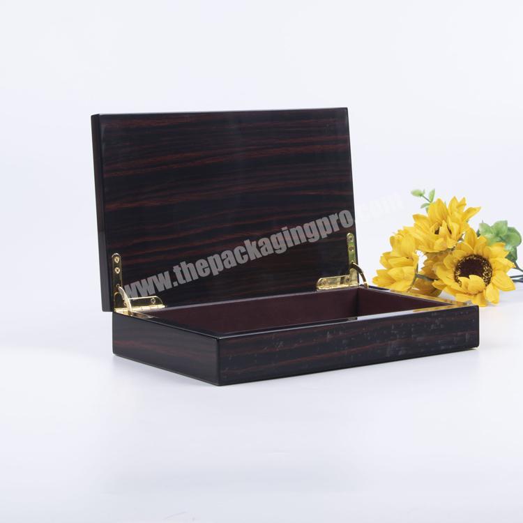 Luxury Custom Wooden Lacquer Glossy Chocolate Packing Box Wooden For Date Fruit