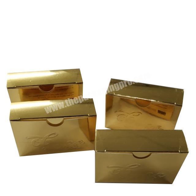 250gsm golden card embossed logo custom printing contact lens packaging box contact lenses