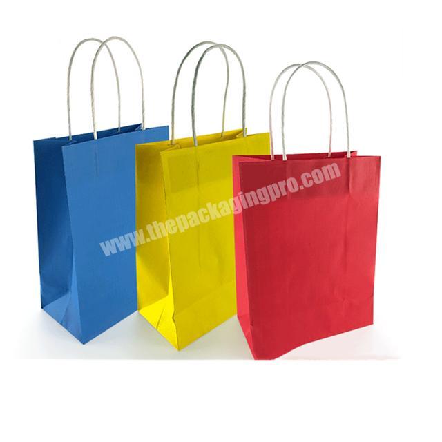 Factory wholesale custom colorful recycled  gift shopping takeaway paper bag  for food