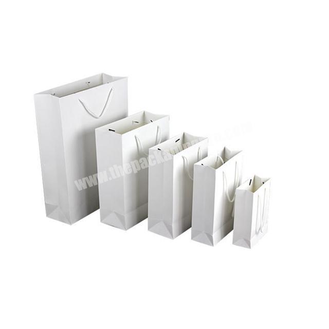 Free design brand name whiteblackbrown glossymatte blank plain paper shopping bag