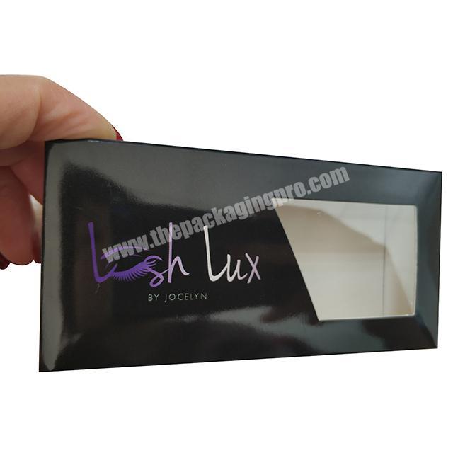 Custom Design Nice Gold Foil Logo Eyelash Paper Box lash sleeve packaging box