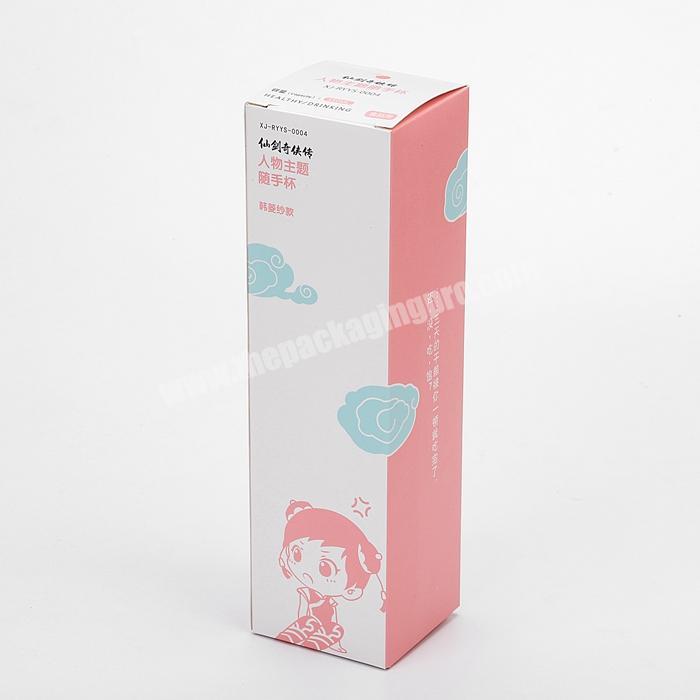 Manufacturers custom design box  foldable cardboard package glass water bottle paper packaging box