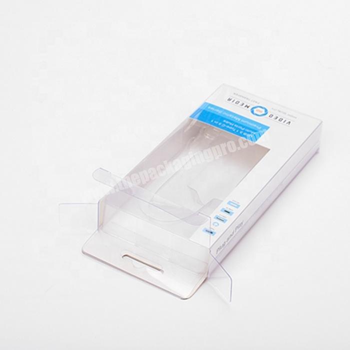 Custom Design Clear Window Packaging Paper Retail Boxes High Quality Cell Phone Usb Cable Packaging