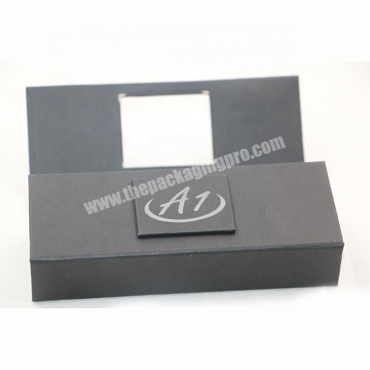 Cheaper custom logo private label black gift paper cosmetic lipstick lipgloss packaging box