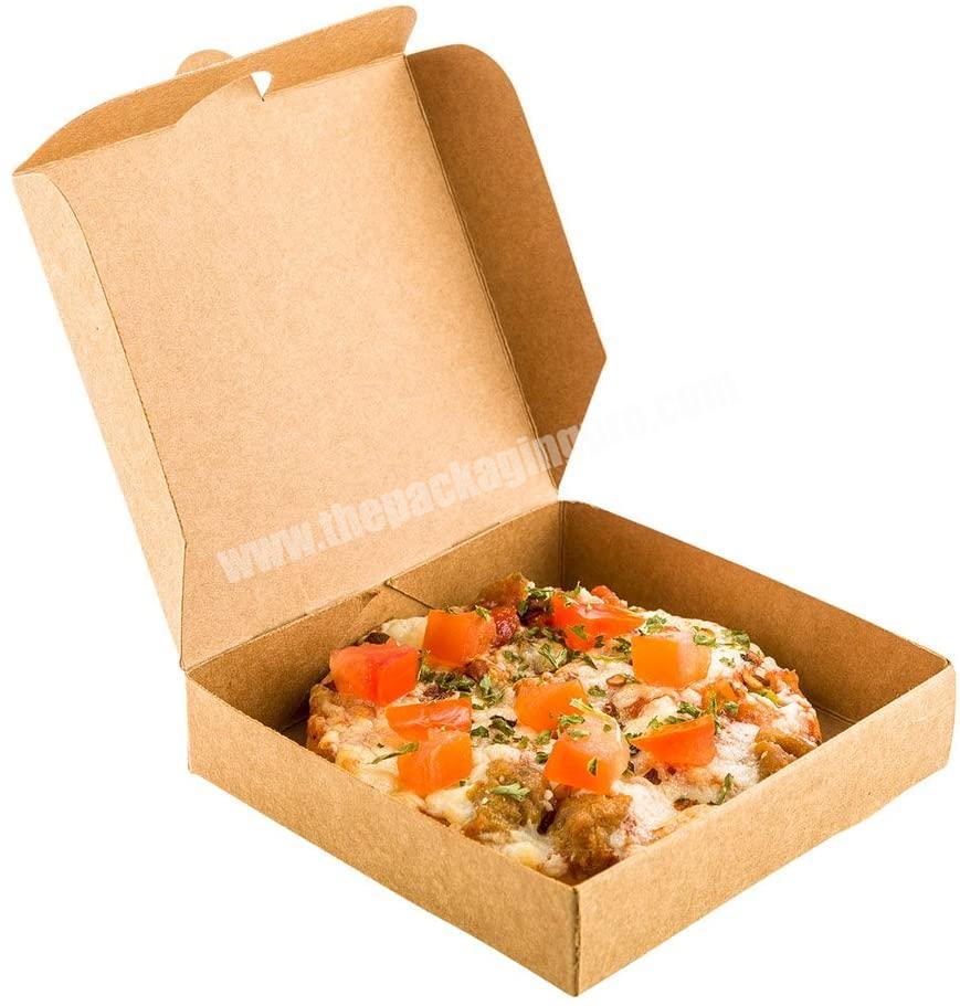 Disposable small square cardboard Kraft Brown Mini 3.5 inch Square Cardboard Pizza Box