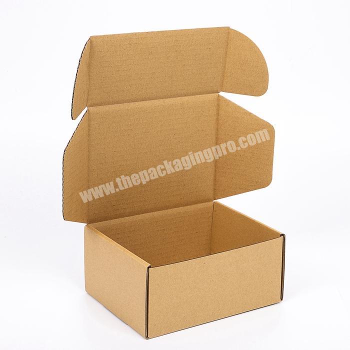Flat Pack Recycle Kraft E Fluted Shoes Shipping Mailer Box Apparel Corrugated E-commence Postage Box with Custom Logo