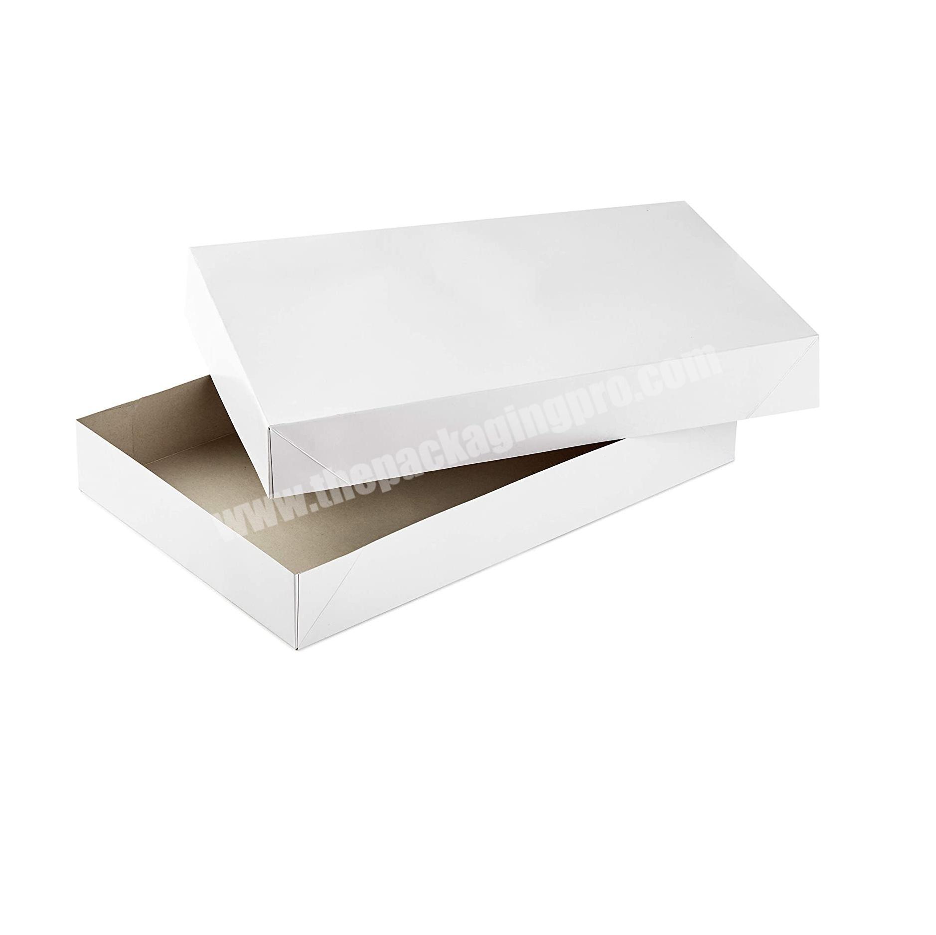 High quality luxury  recyclable custom printing cardboard white  hard paper carton sweaters and shirt large gift boxes