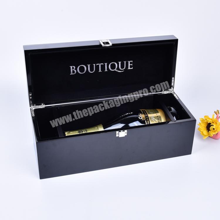 Luxury Custom Logo Wooden Wine Packing Box For Gift
