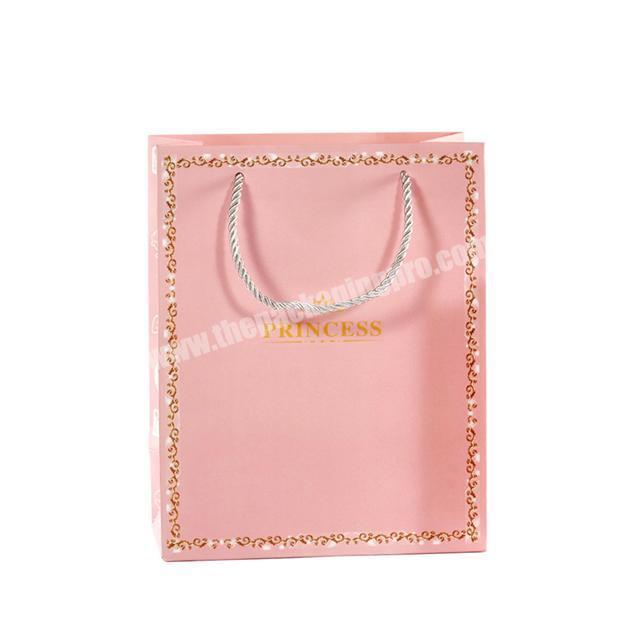 2020 New Latest Custom Handmade pink candy  Gold foil paper bag with slide drawer box