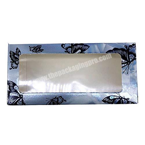 Hot Selling Custom private label Lash Packaging White Blue Eyelash Box