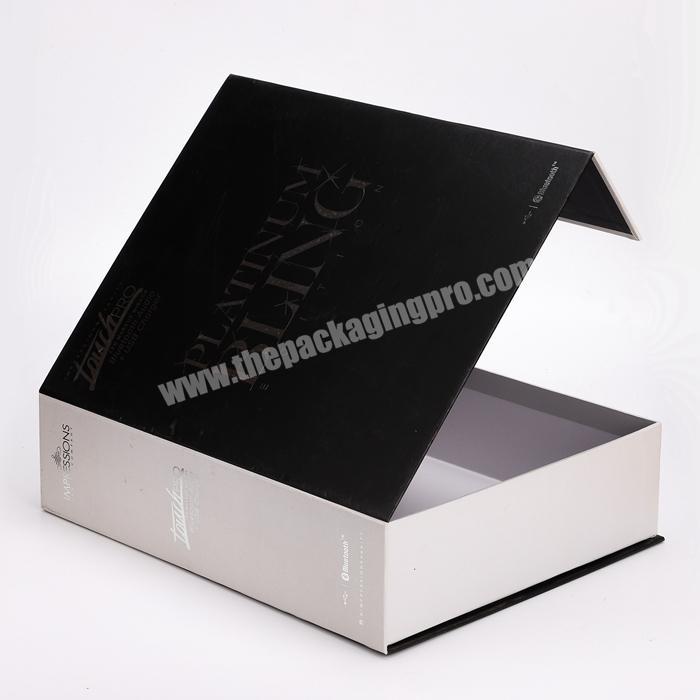 Flip Top Custom Hard Cardboard Box Magnetic Closure Paperboard Gift Packaging with Design Printing
