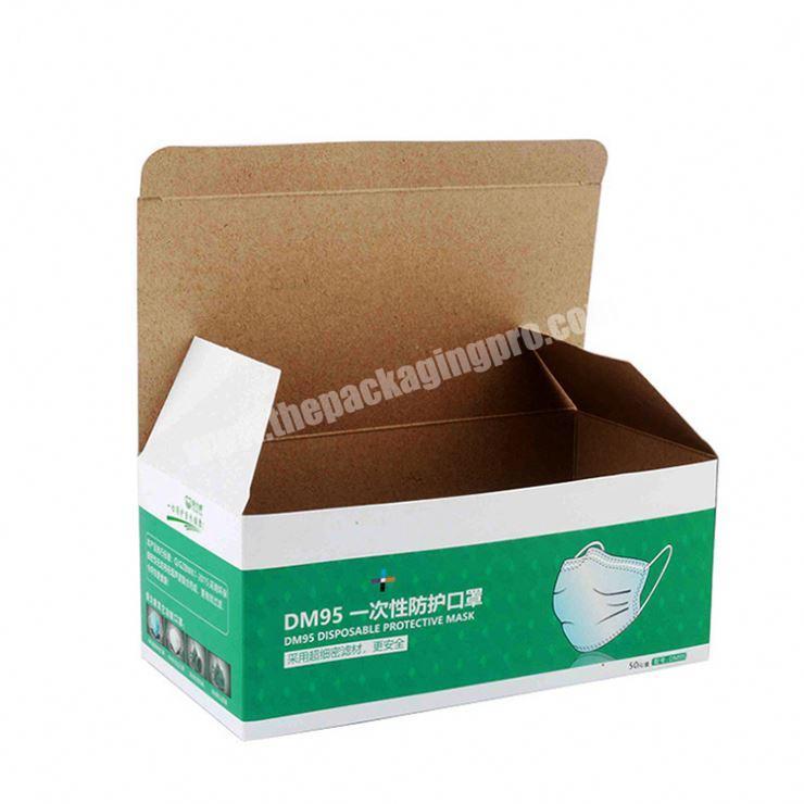 Wholesale Custom Logo Printed Folding Paper Face Mask Boxes Manufacturer