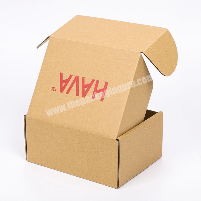 B fluted corrugated front tuck cardboard mailers hard large brown kraft shipping packaging box with dust flaps
