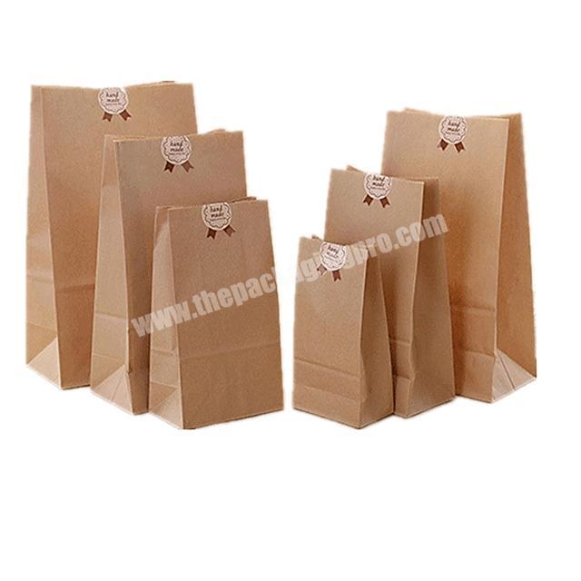 China Manufacturers Wholesale Custom Printing Cheap bags Recycled Brown Kraft Paper Bags For Food