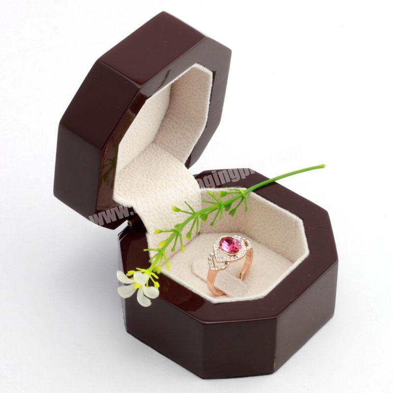 Wholesale Small Handmade Octagonal Wooden Ring Box For Wedding