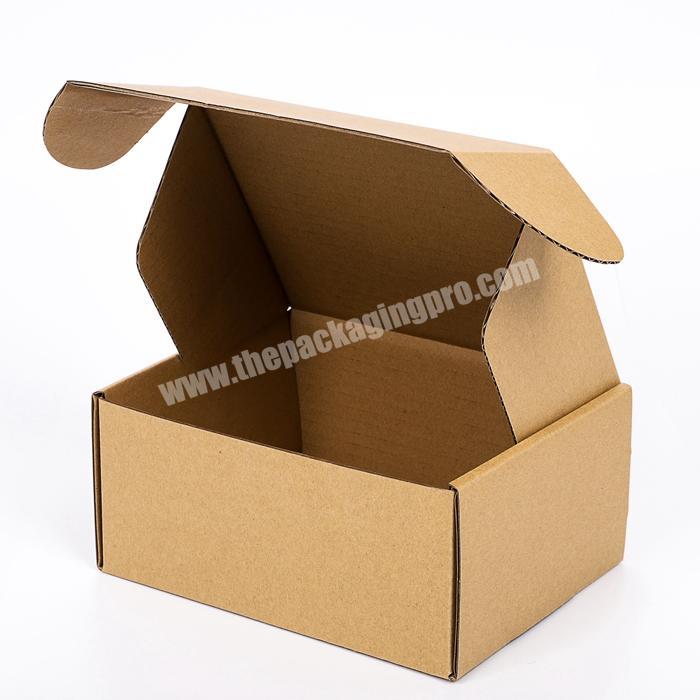 eco friendly natural recycled brown kraft color paper packaging offset printed custom shipping mailer box with logo