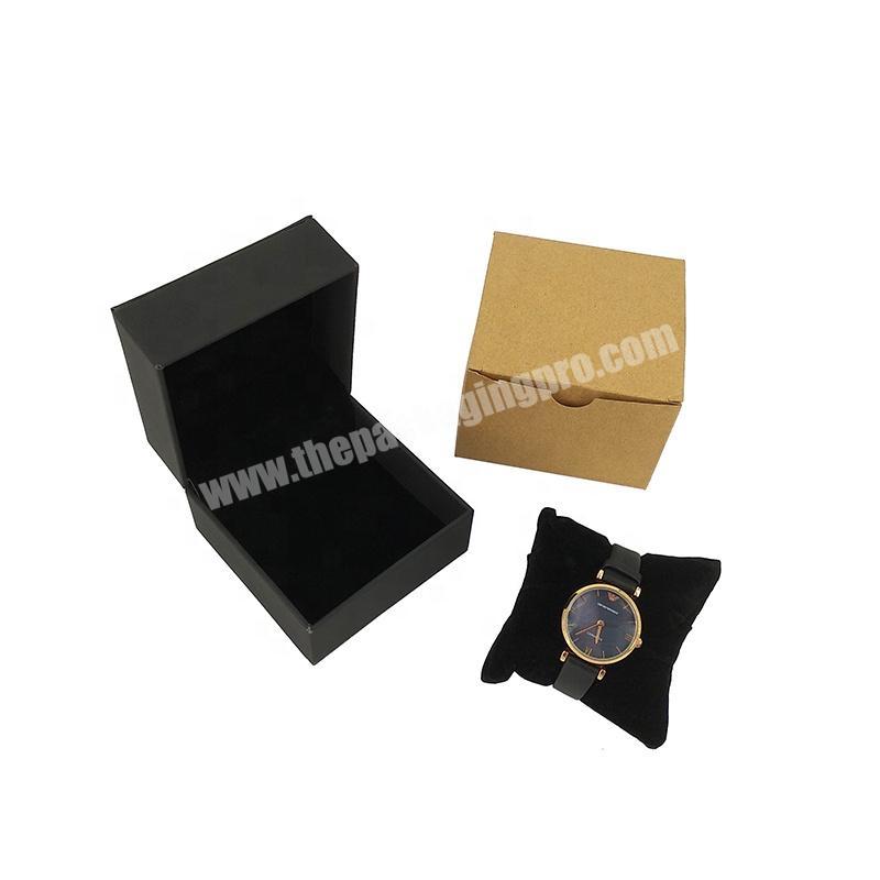 Wholesale Logo Custom Cheap Black Pu Leather Watch Box