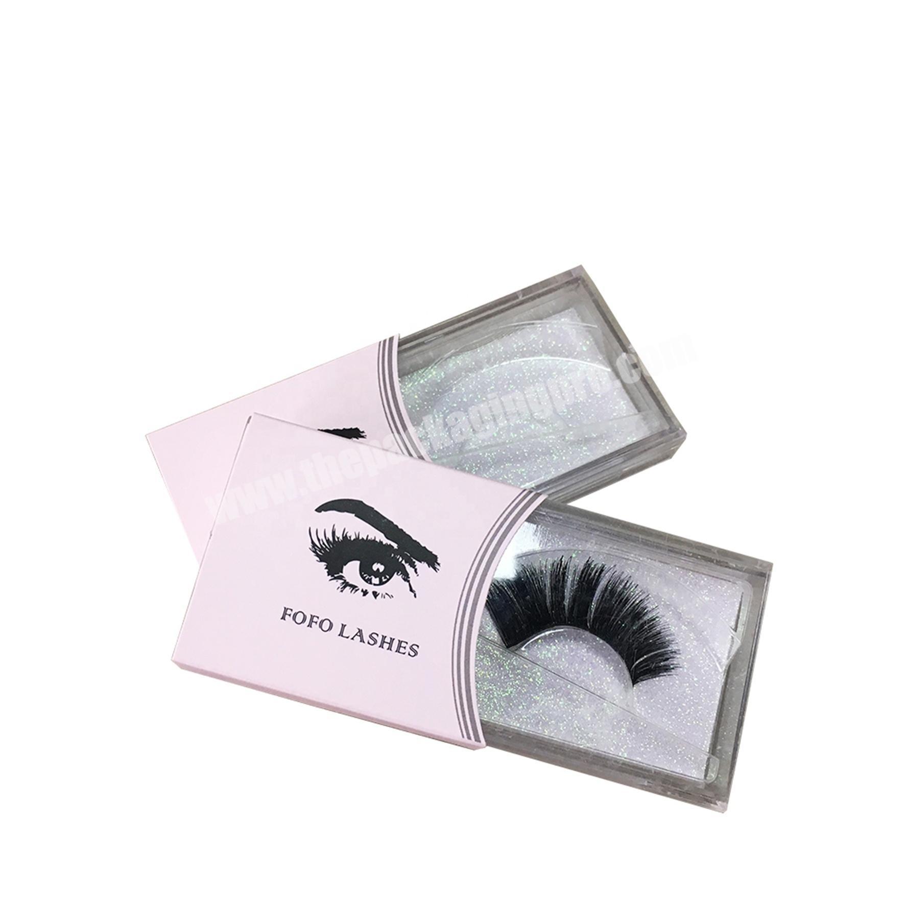 2020 New customize holographic eyelash box  Design eyelash packaging box luxury for popular beautyfull false eyelash box