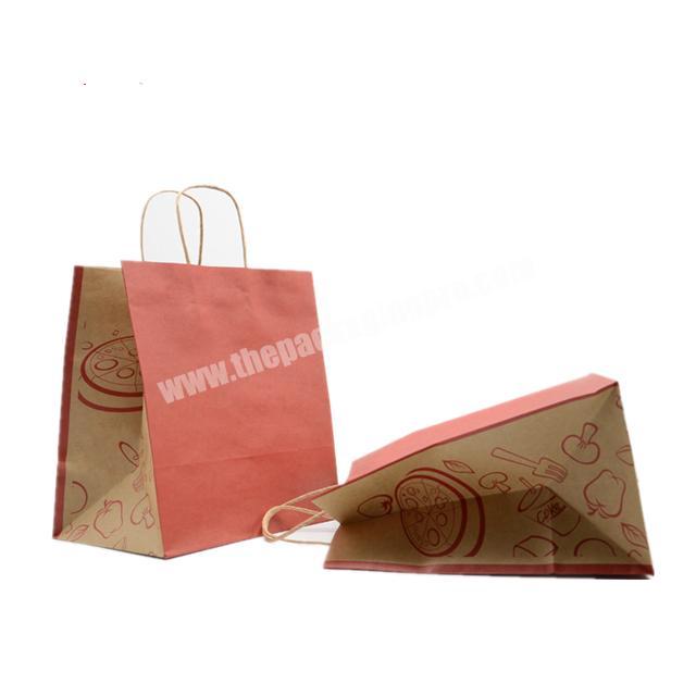 Eco-friendly recycled kraft brown food  paper bag Good price printing medium kraft bag