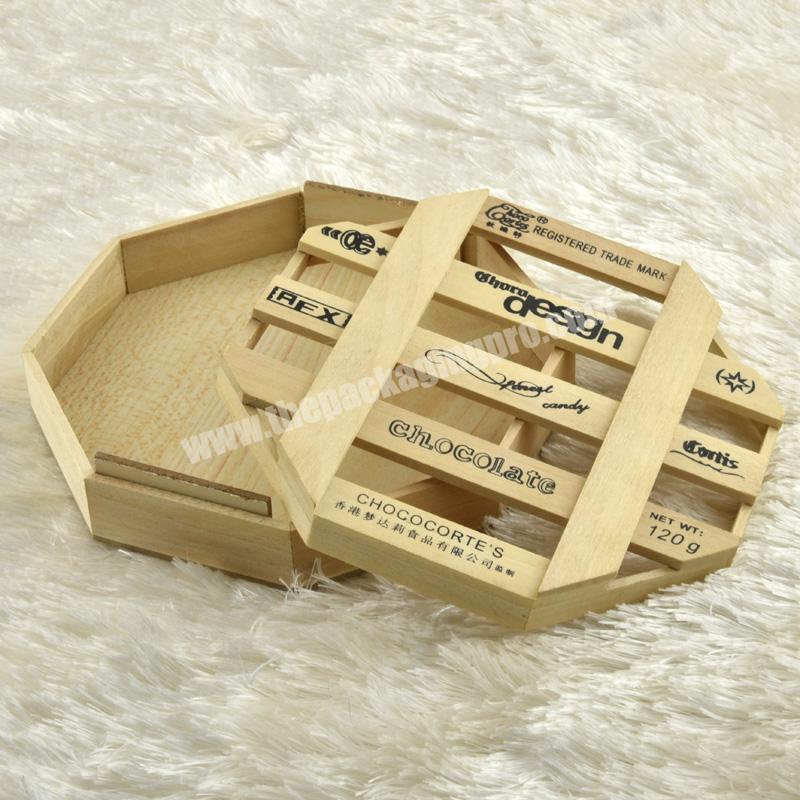 Wholesale Custom Octagon Pine Wood  Crate Boxes With Lid