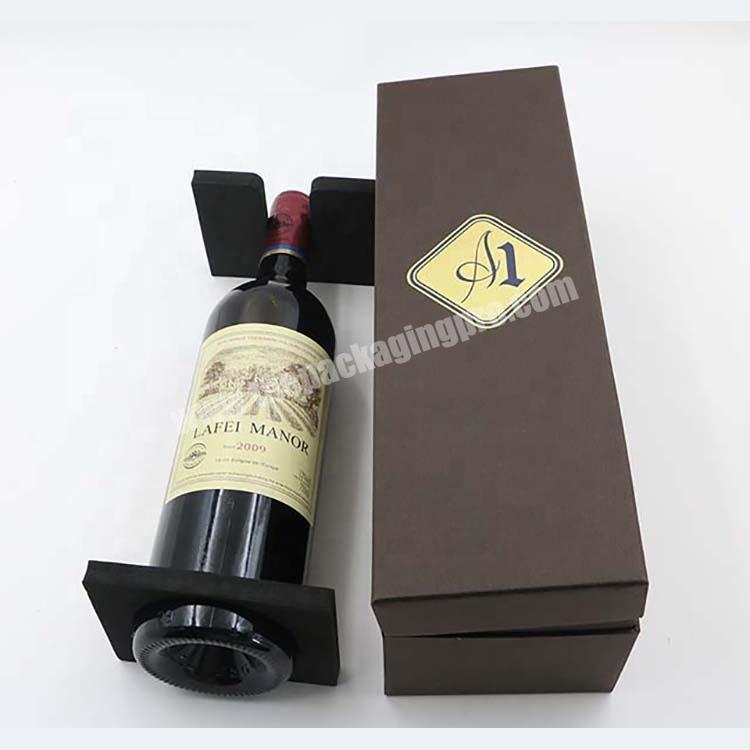 Black Cardboard Wine Glass Box With Inserts