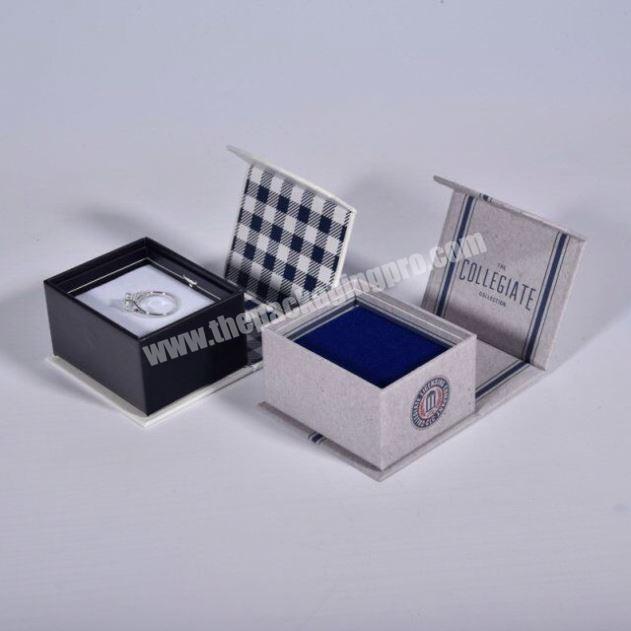 Wholesale Cheap Small Custom Paperboard Gift Magnetic Jewelry Ring Paper Packaging  Box