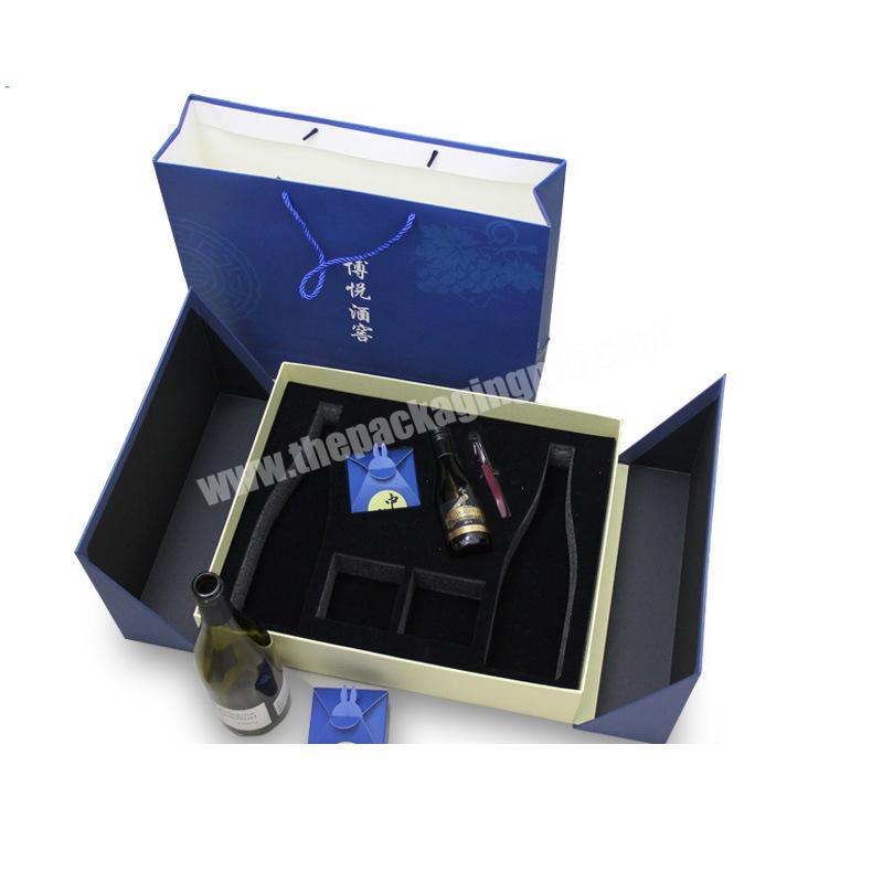 High Grade Two Glasses And Wine Bottle Box Set Packaging