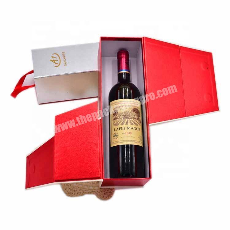 New Design Single Foam Insert Gift Magnum Bottle Packaging Paper Wine Box