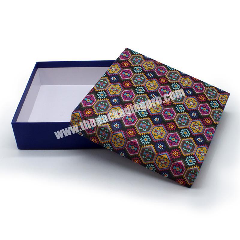 Hot Sale Rectangle Art Paper Material Luxury Custom Print Beautiful Design Top Lid Gift Box