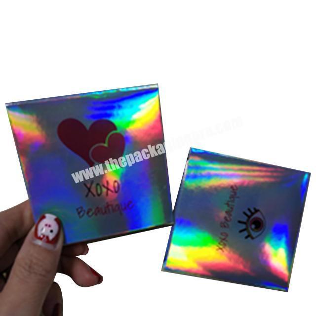 Hologram silver Paper card mateterial with custom printing shinny contact lens box