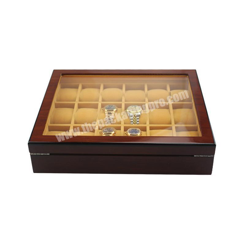 Wholesale Custom Large 18 Slots Watch Storage Wooden Boxes For Display