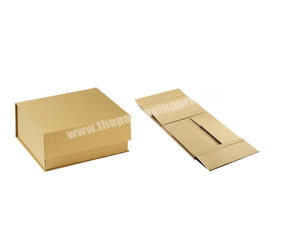 custom luxury cardboard brown kraft paper manual craft sleeve drawer  foldable folding flat packaging magnetic  gift boxes