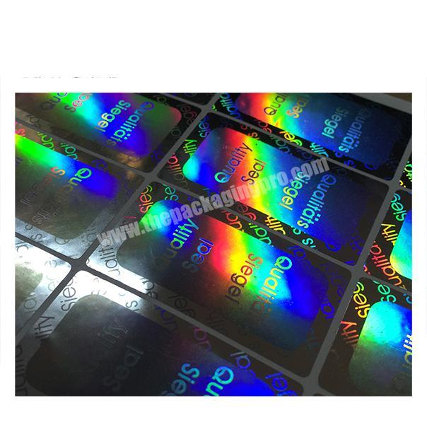 High-end laser hologram sticker free design clear hologram sticker wholesale laser hologram void sticker