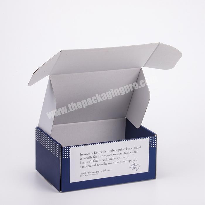 Custom printed ecommerce packaging FEFCO 0427 white corrugated mailer shipping box with logo