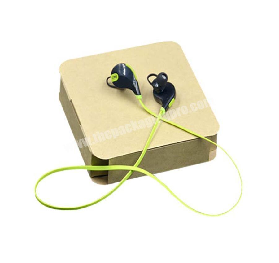 creative box  design  recycle brown stock paper  earphone box for headset retail electronic gift packaging