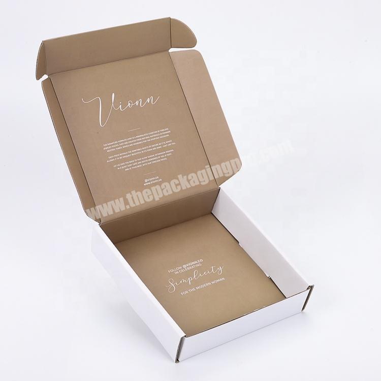 Wholesale Custom Logo Printed Single Wall 3 Layer Corrugated Carton White Mailing Shipping Boxes