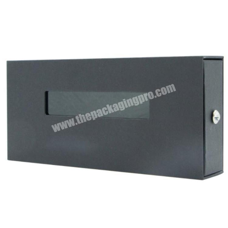 Free sample custom design luxury rigid high end electronics smartphone case headset packing display box with PVC window