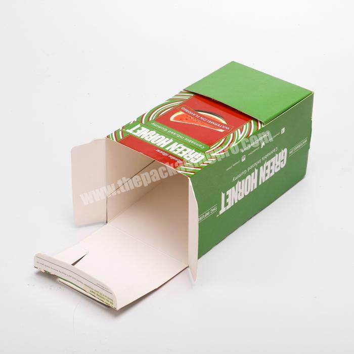 manufacturers custom candies logo box printed shipping cardboard box full color dispenser packaging box