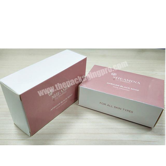 Beauty pink soap box Recycled paper soap box packaging fancy soap package box