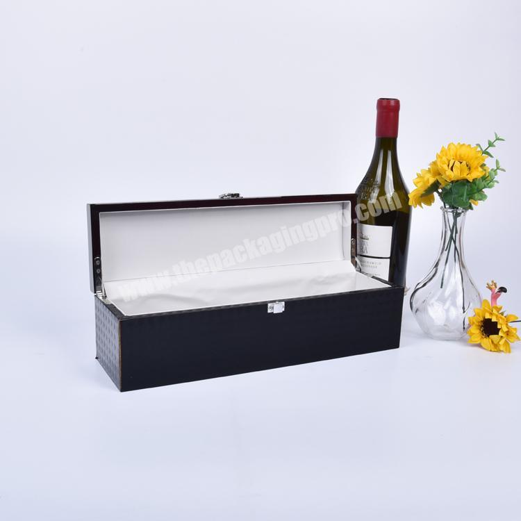 High Grade Luxury Custom Wood Single Bottle Wine Protect Box