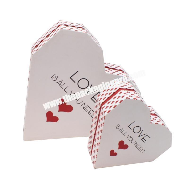 Custom Flower Black Logo Jewelry Lock Shape Lid Heart Shaped Gift Paper Box With Butterfly Knot