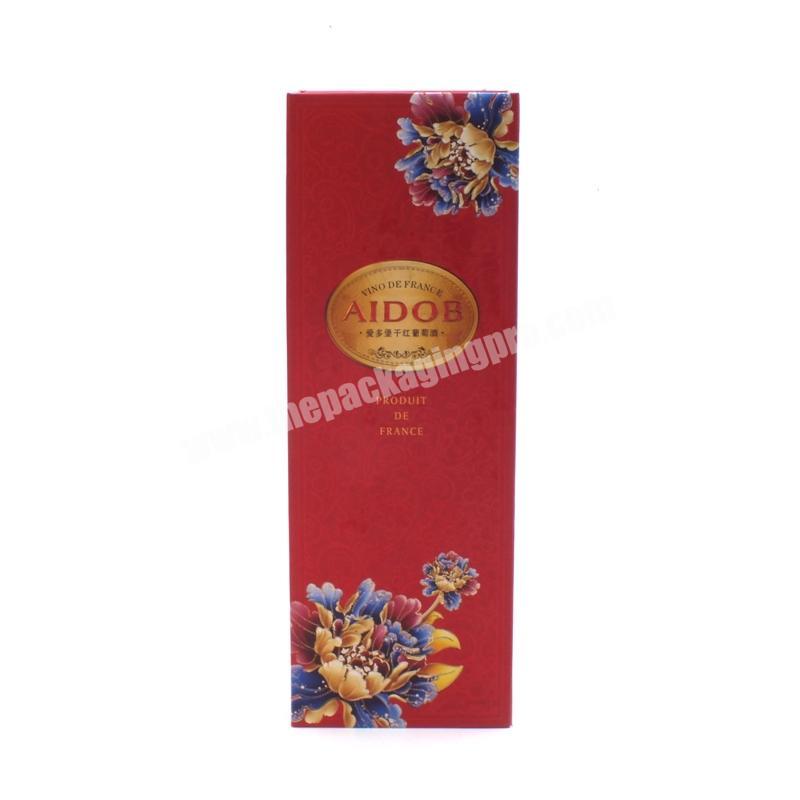 Paper Custom Packaging Flat Corrugated Pack Pulling Out High Quality New Style Magnum Wine Gift Box