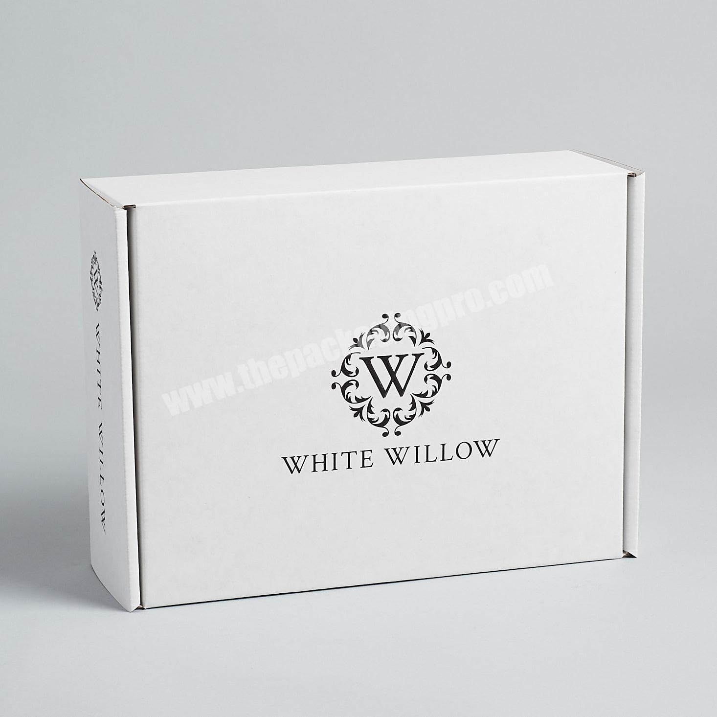 eco cardboard mailers e-commerce shipping packing box eyelash subscription box packaging custom white corrugated box