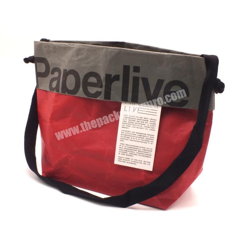 Christmas portable knit ribbon paper handbag brown kraft luxury  paper bag for gift