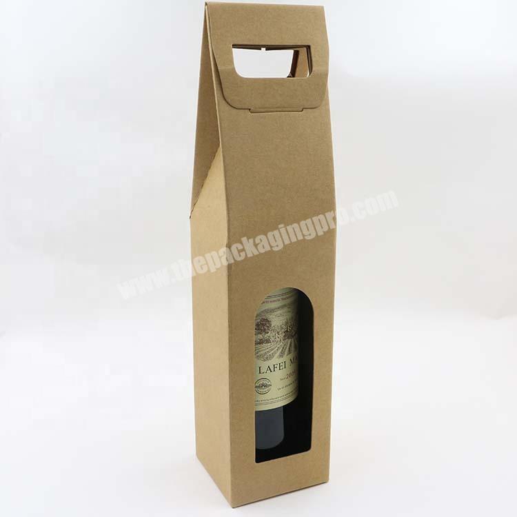 Kraft Single Carry Glass Bottle Cardboard Wine Box